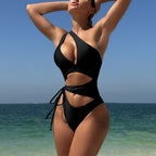 Solid Color One-piece Swimwear