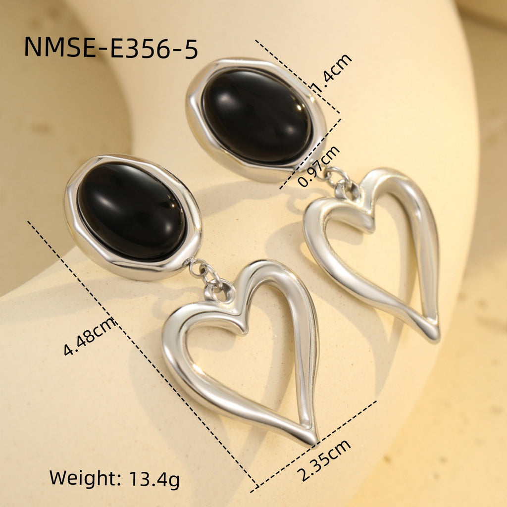 Steel Color Black Agate