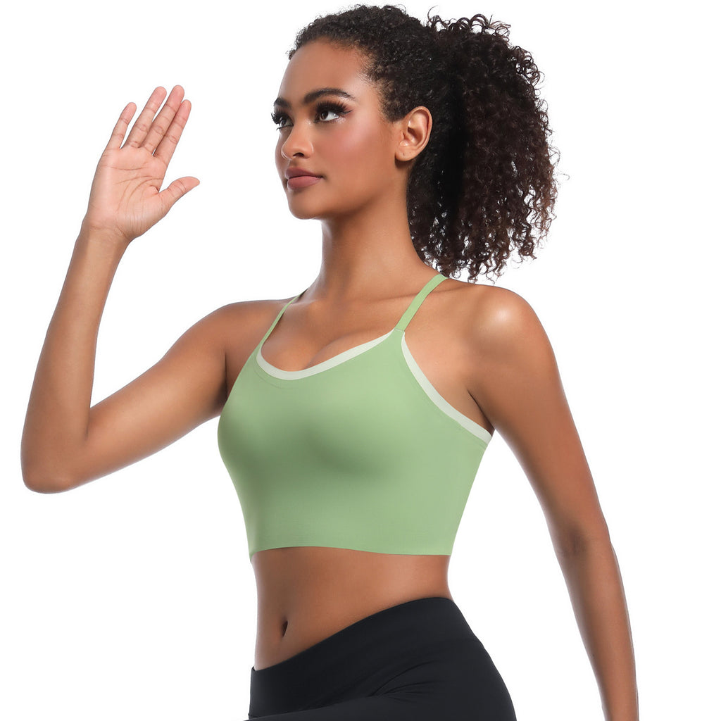 Women's Cross-Strap Push-Up Yoga Bra