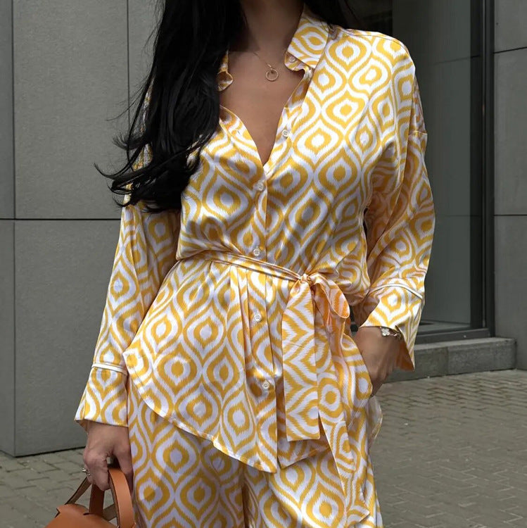 Office Collared Shirt & Trousers Set
