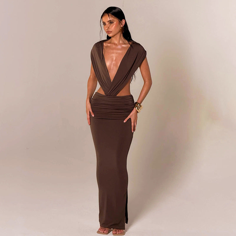 Women's Backless Halter Dress