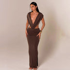 Women's Backless Halter Dress