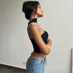 's Wrapped Chest Pleated Drawstring Tube Top Cool Top