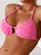 Seperated Solid One-piece Swimwear
