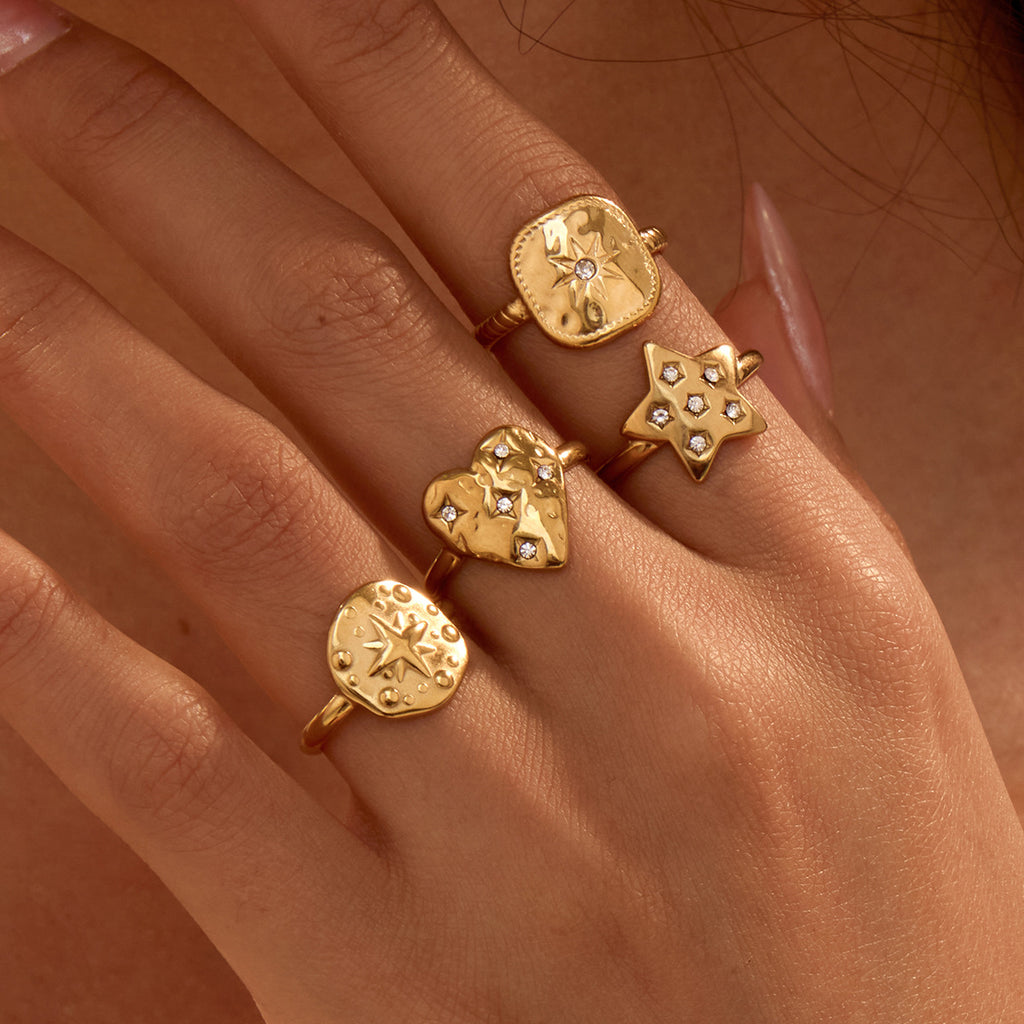 18k Gold Adjustable Ring