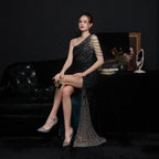 Women's Colorful Sequin Party Evening Dress Long Slim Fit Bridal