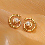 Pearl Floral Stud Earrings