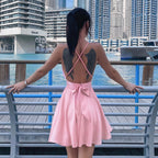 Women's Summer Bow Swing Sexy Cami Dress Women Clothing