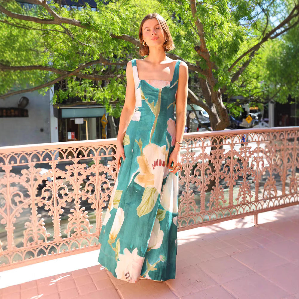 Women's Dress Printed Spaghetti Straps Dress