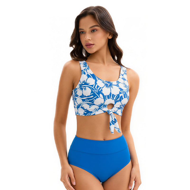 Print Split Cover Up Swimwear