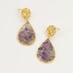 Natural Stone Water Drop Earrings