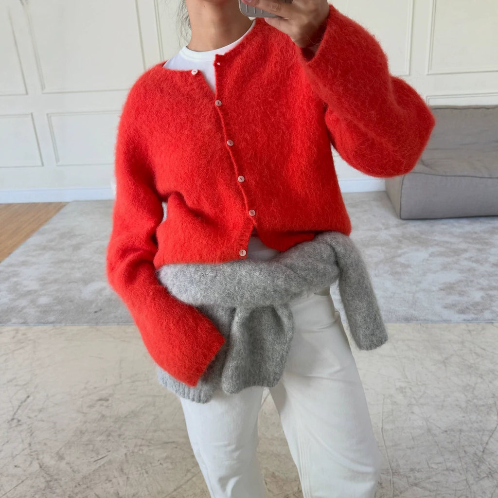 Women's Button-Front Knit Cardigan