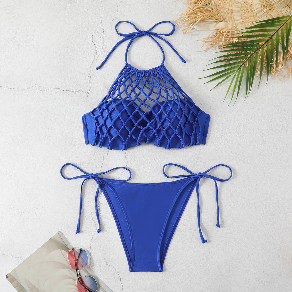Solid Color Bikini Swimwear