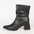 5cm Elegant Pointed Ankle Boots Women Chunky Heel Autumn Winter High Heeled Skinny Boots Casual Women Boots