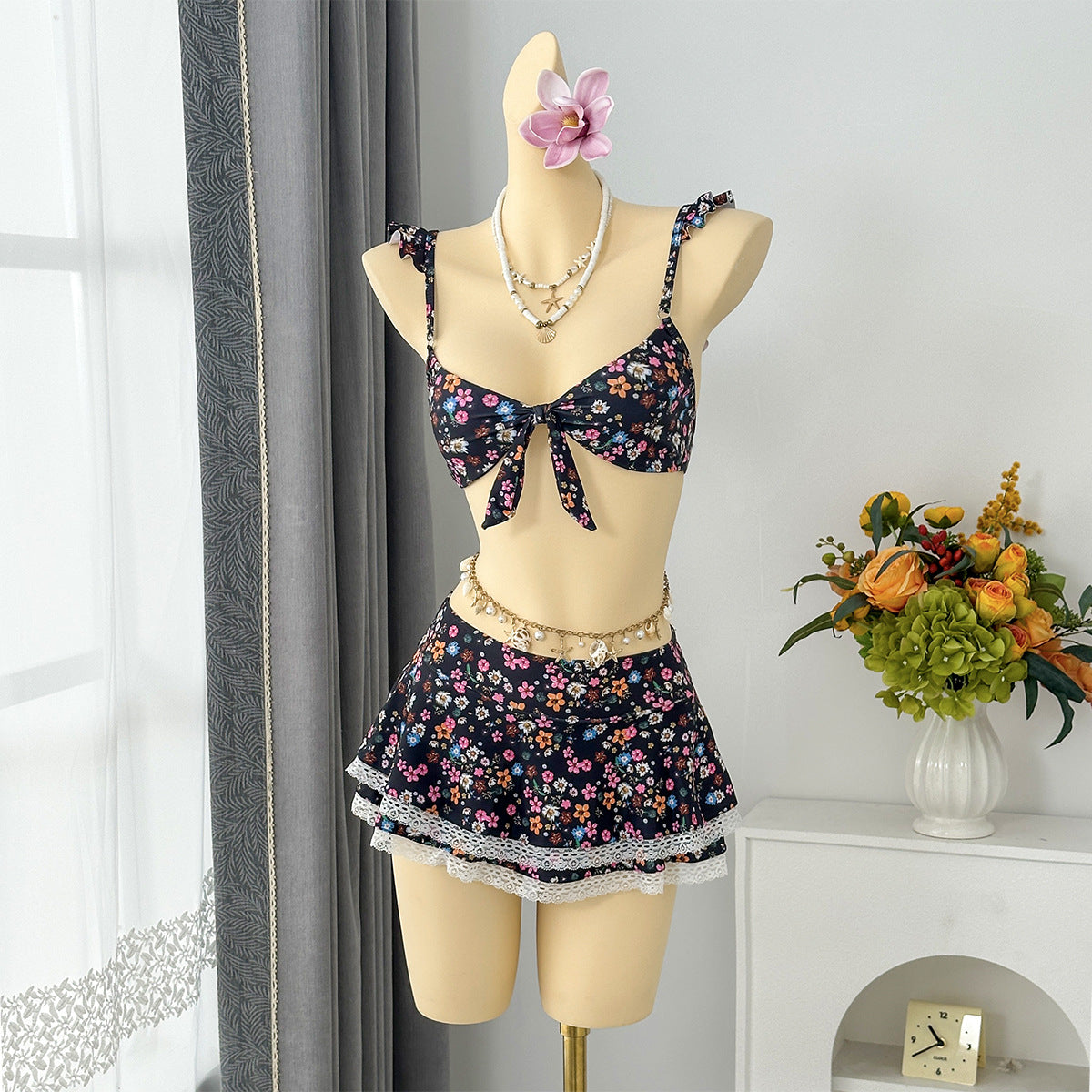 Floral Flounce One-piece Swimwear