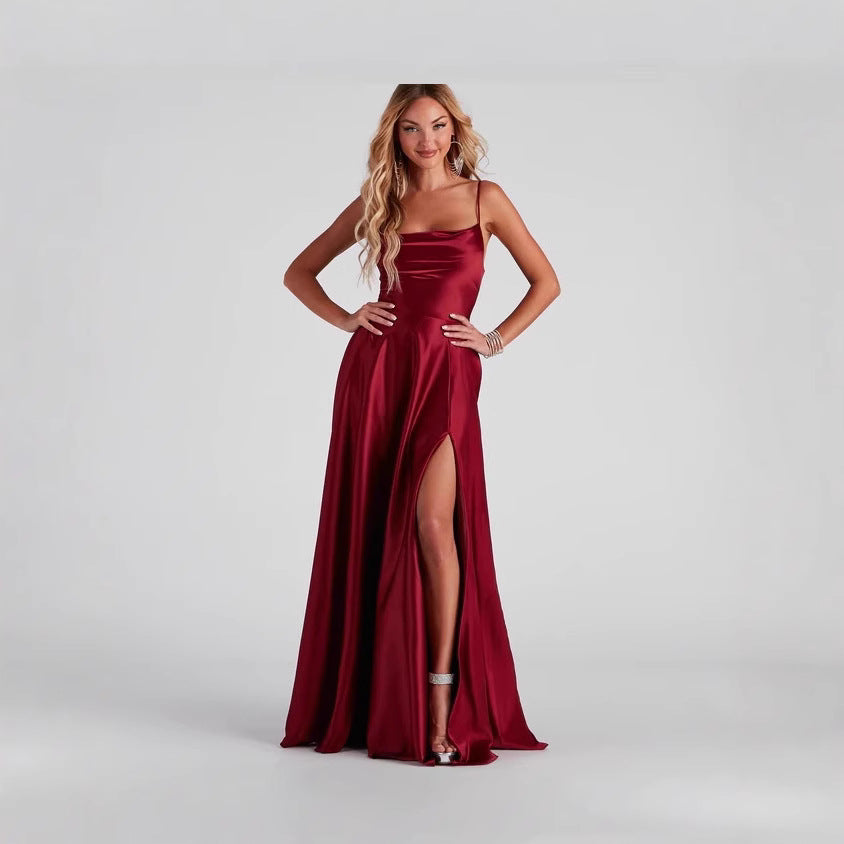 Backless Slim-Fit Formal Dress