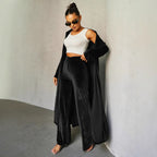 Velvet Trousers Cloak Set