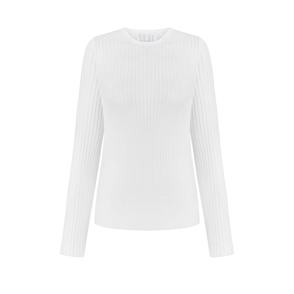 Women’s Black Ribbed Cutout Knit Sweater