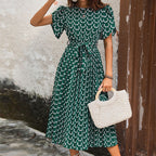 Floral Print Short-Sleeve Dress