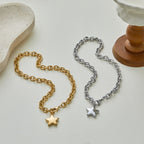 Women's Gold Silver Cuban Link Necklace