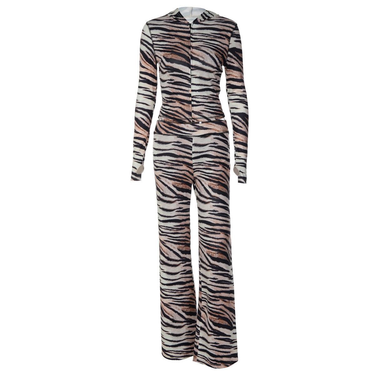 Women's Animal Print Jacket Set