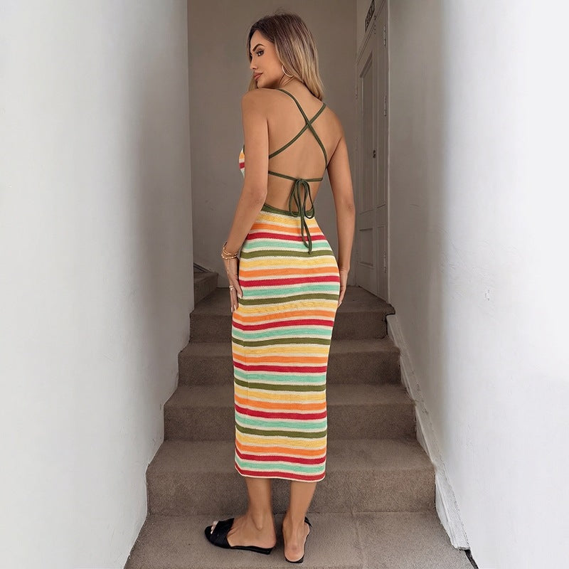 Women's Striped Knit Dress