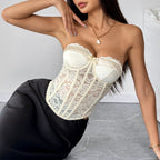 Women's Lace Bow Corset Top