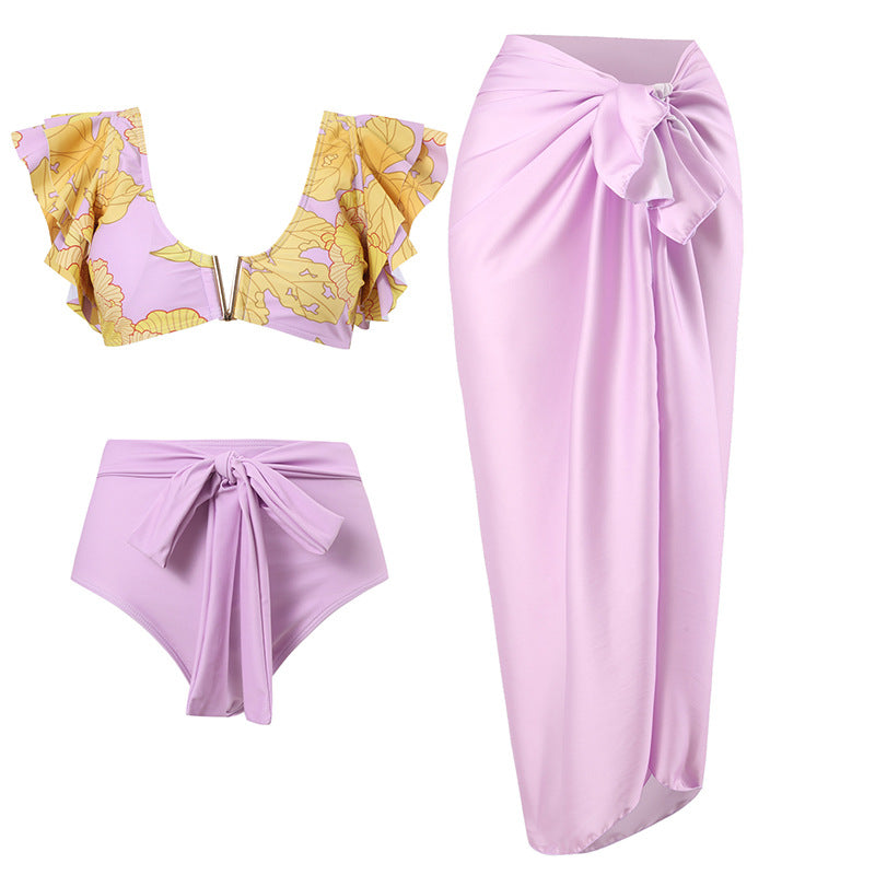 French Retro One-piece Swimwear