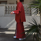 Office Blazer & Split Skirt Set