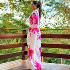 Women's Suit Women's Printed Shirt Spring Autumn Wide Leg Pants
