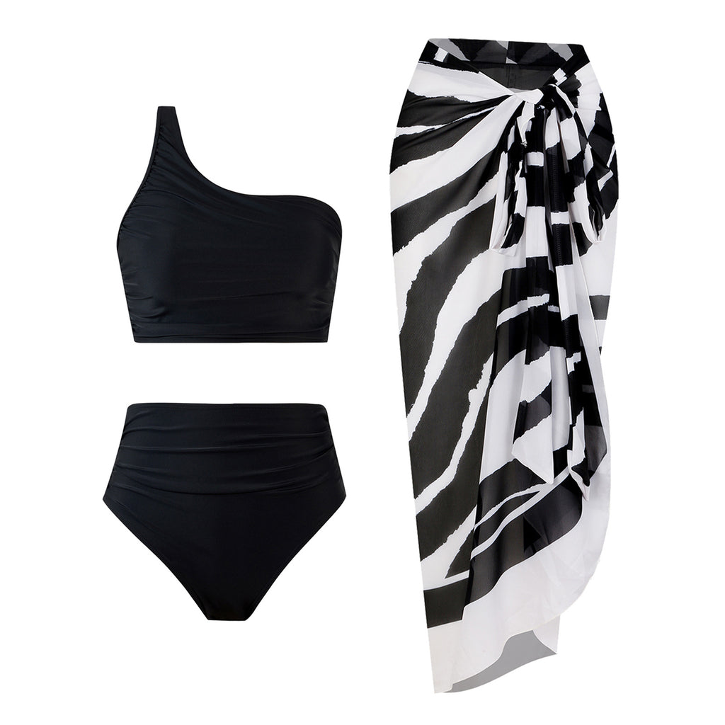 Solid Color Bikini Swimwear