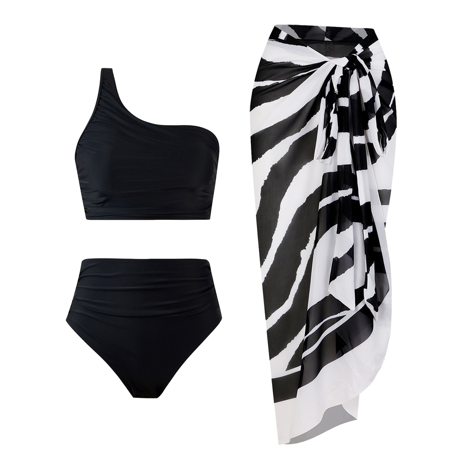 Solid Color Bikini Swimwear
