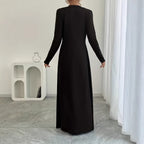 Women's Autumn Solid Color Long Cardigan Long Sleeve Slim Fit Slimming Top Women