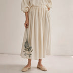 Women's Cotton Top and Skirt Two-Piece Set