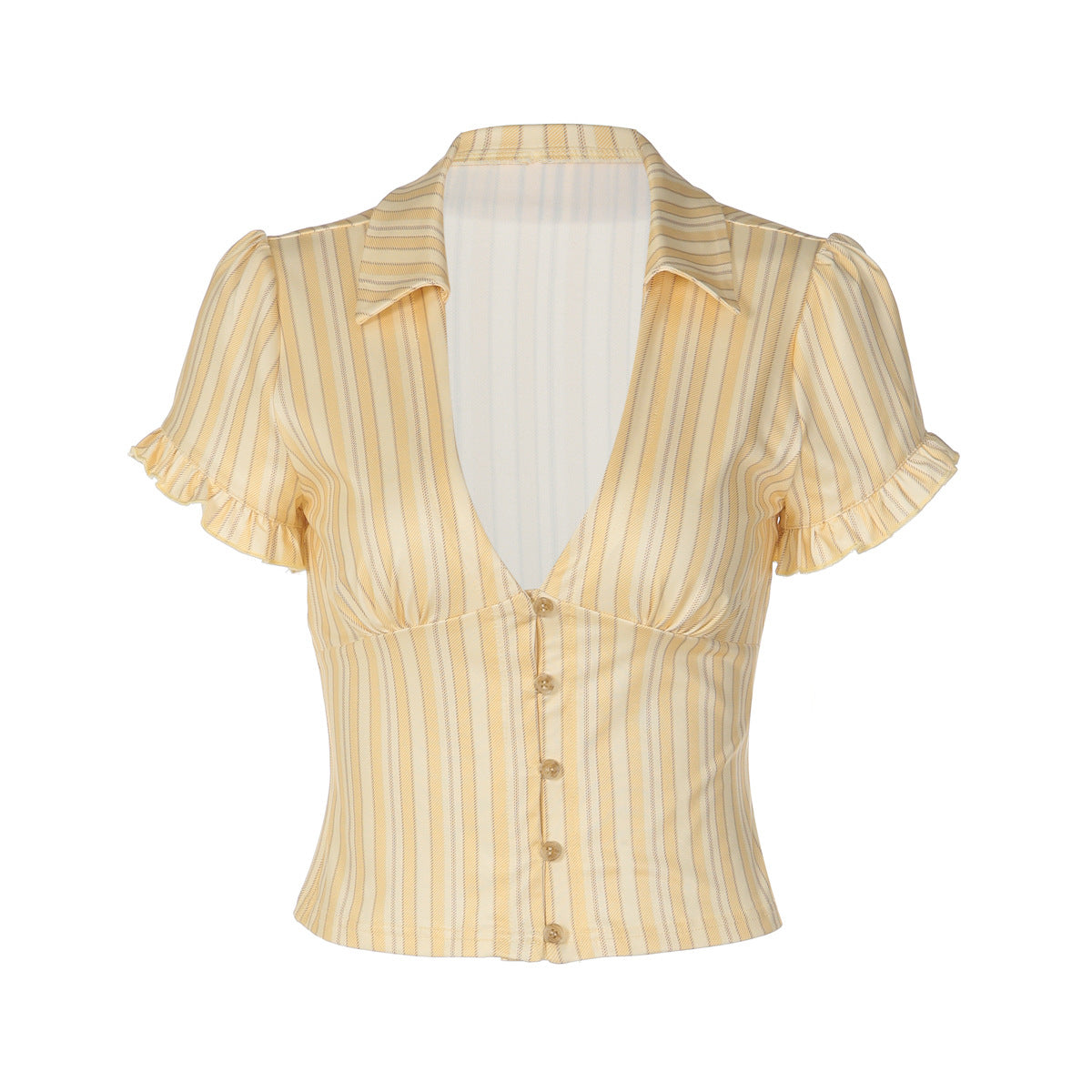 Women's Button-Up Short Sleeve Cardigan Top