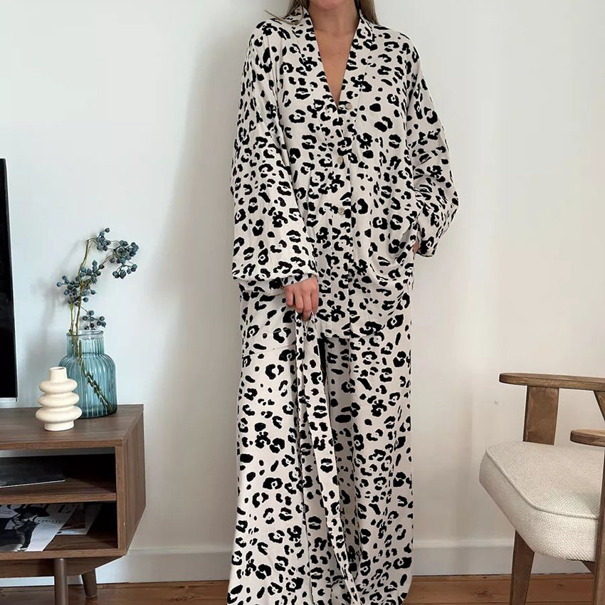 Autumn Leopard Pajamas Lingerie