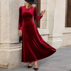 Women's Velvet Dress High Grade Backless Maxi Dress