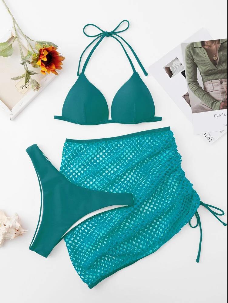 Solid Color One-piece Swimwear