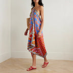 Women's Satin Backless Dress