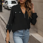 Women's Spring Women Clothing Pullover Solid Color Long Sleeve Shirt For Women