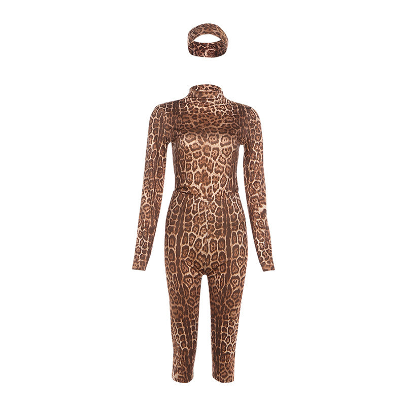 Brown Scarf Three Piece Set