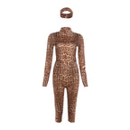 Brown Scarf Three Piece Set