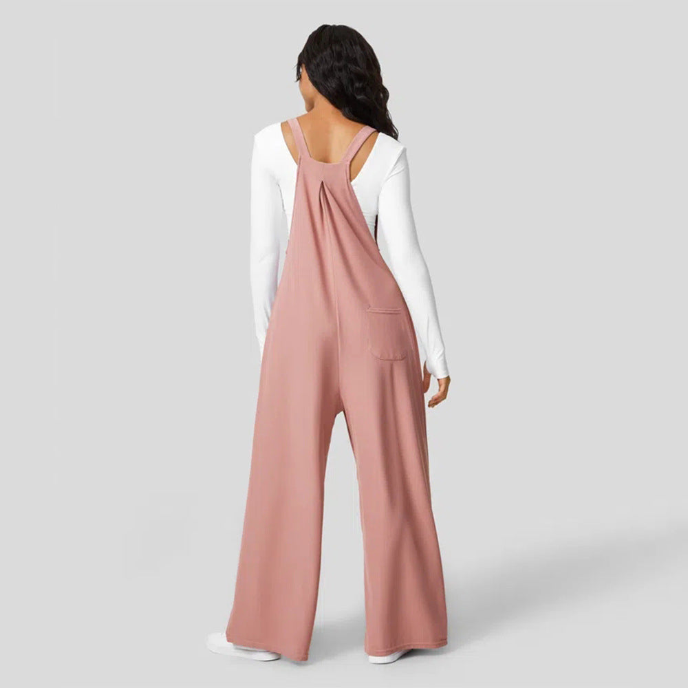 Women’s Knitted Pleated Suspender Pants