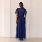Women's Sequin Short-Sleeve Cocktail Dress