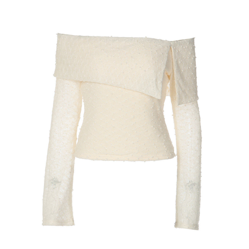 Women's Off-Shoulder Flared Sleeve Crop Top