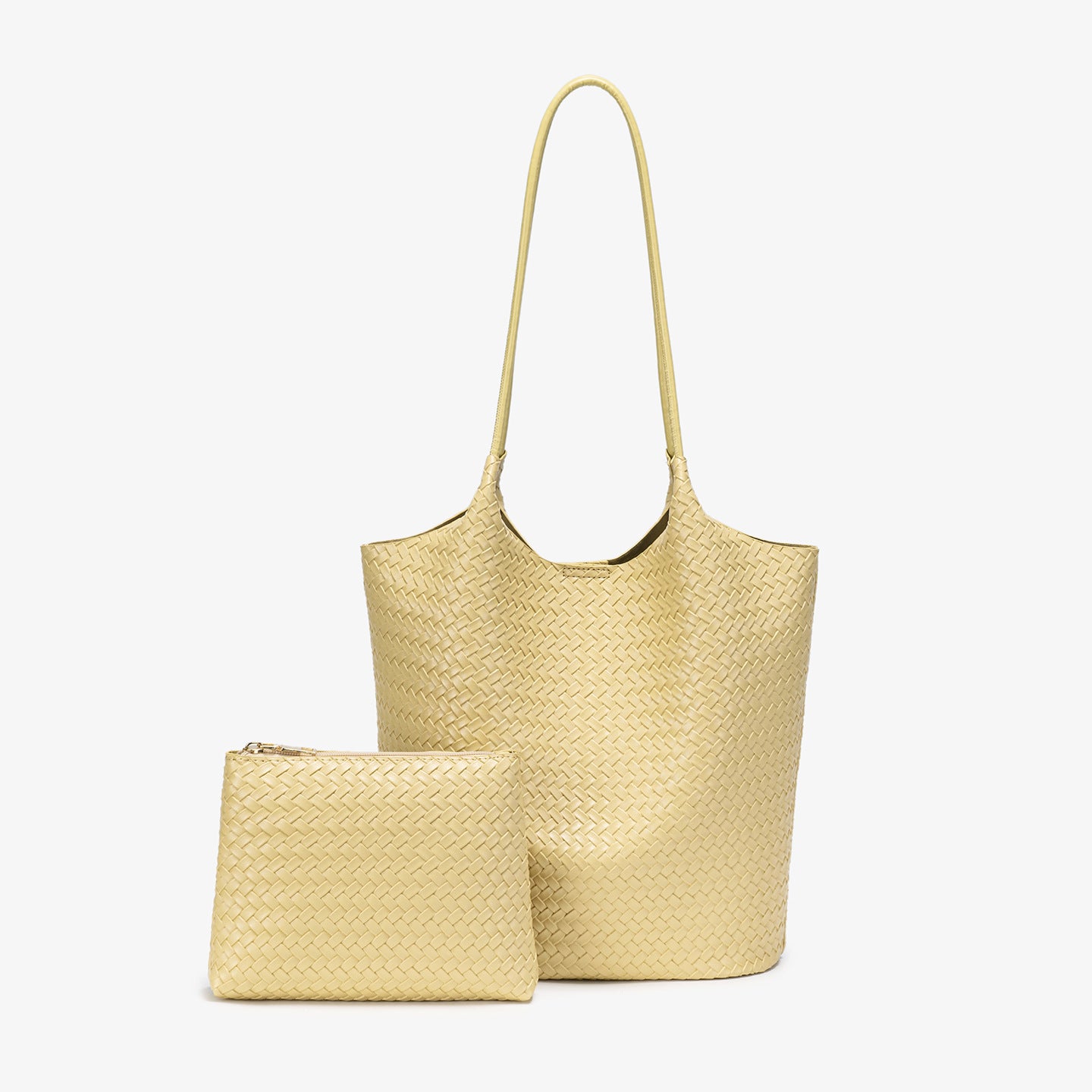 Women's Woven Large-Capacity Shoulder Tote Bag