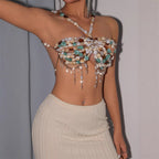 Women's Lace Halter Backless Body Chain Necklace