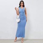 Women’s Side-Pleated Slim-Fit Dress