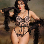 Transparent Floral Bra Lingerie