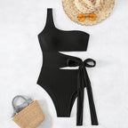 Solid Color One-piece Swimwear